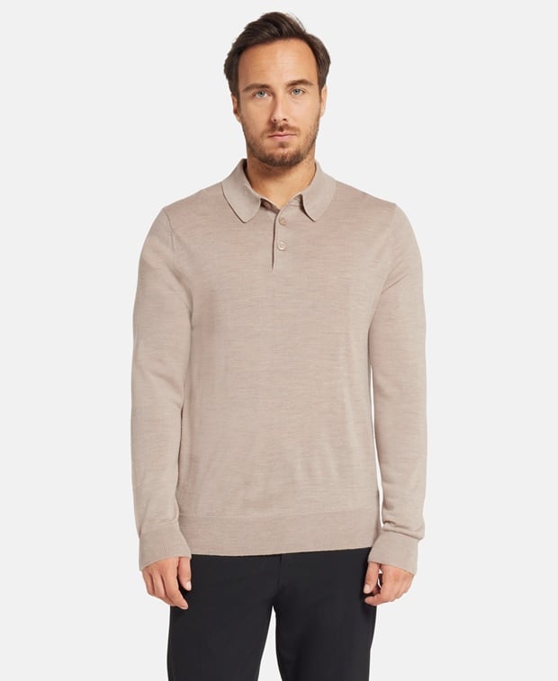 Langarm-Woll-Polo