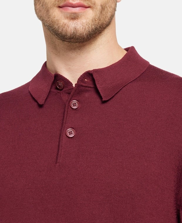 Langarm-Woll-Polo