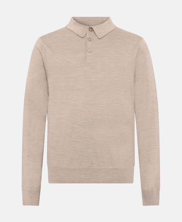 Langarm-Woll-Polo