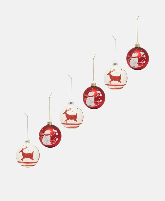 Weihnachtskugeln, 6er-Set