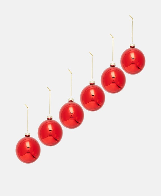 Weihnachtskugeln, 6er-Set