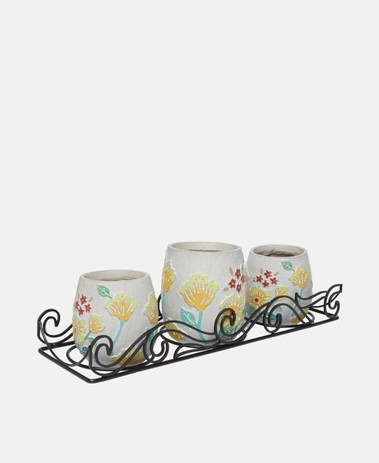 Blumentopf-Set, 3tlg.