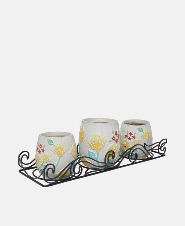 Blumentopf-Set, 3tlg.