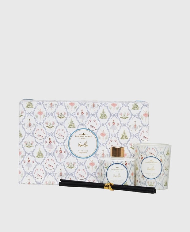 Set aus Raumduft und Kerze
