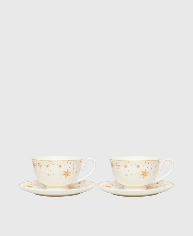 2er Set Kaffeetassen mit Untertasse