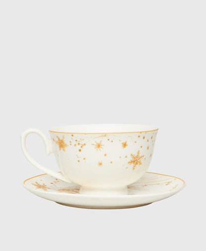 2er Set Kaffeetassen mit Untertasse