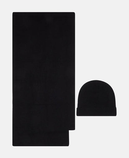 Kaschmir-Set aus Mütze und Schal