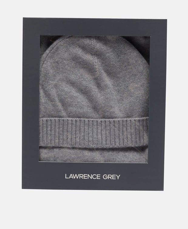 Kaschmir-Set aus Mütze und Schal