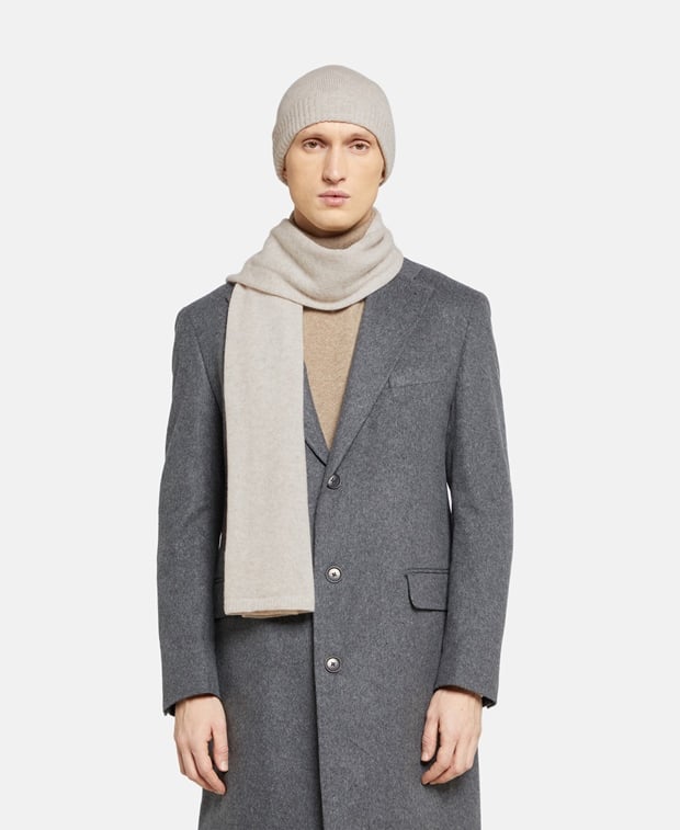 Kaschmir-Set aus Mütze und Schal