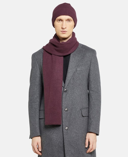 Kaschmir-Set aus Mütze und Schal