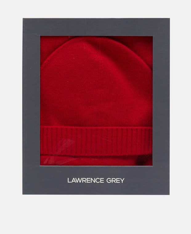 Kaschmir-Set aus Mütze und Schal