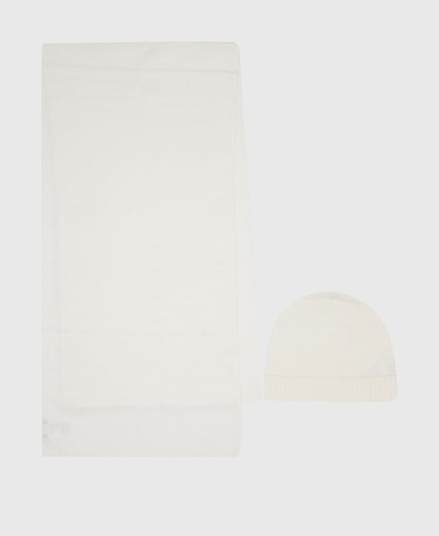 Kaschmir-Set aus Mütze und Schal