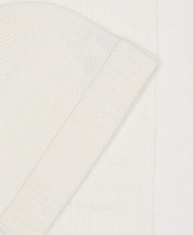 Kaschmir-Set aus Mütze und Schal