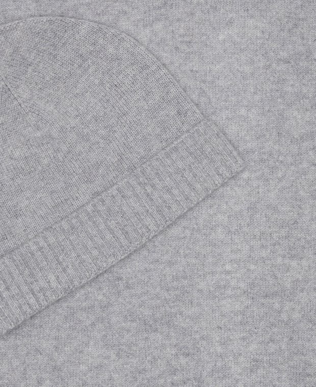 Kaschmir-Set aus Mütze und Schal