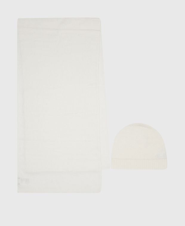 Kaschmir-Set aus Mütze und Schal