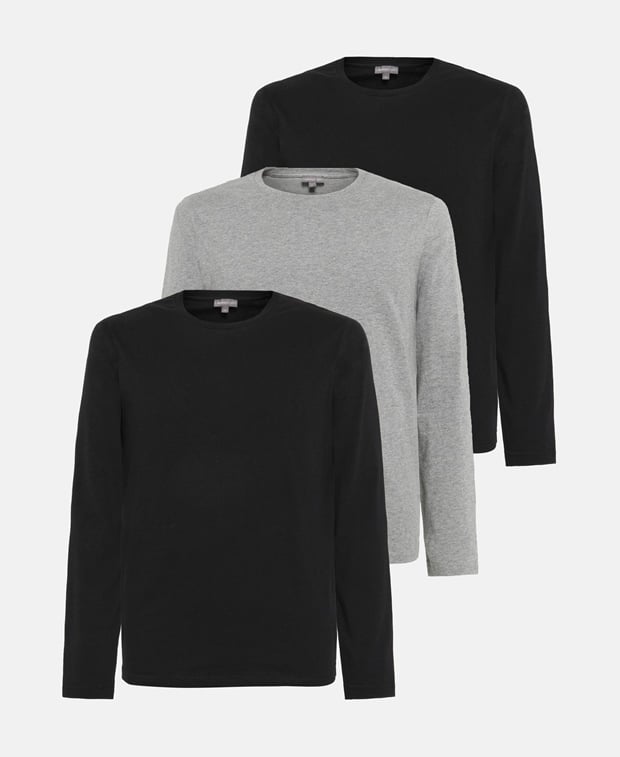 Longsleeves, 3er-Pack