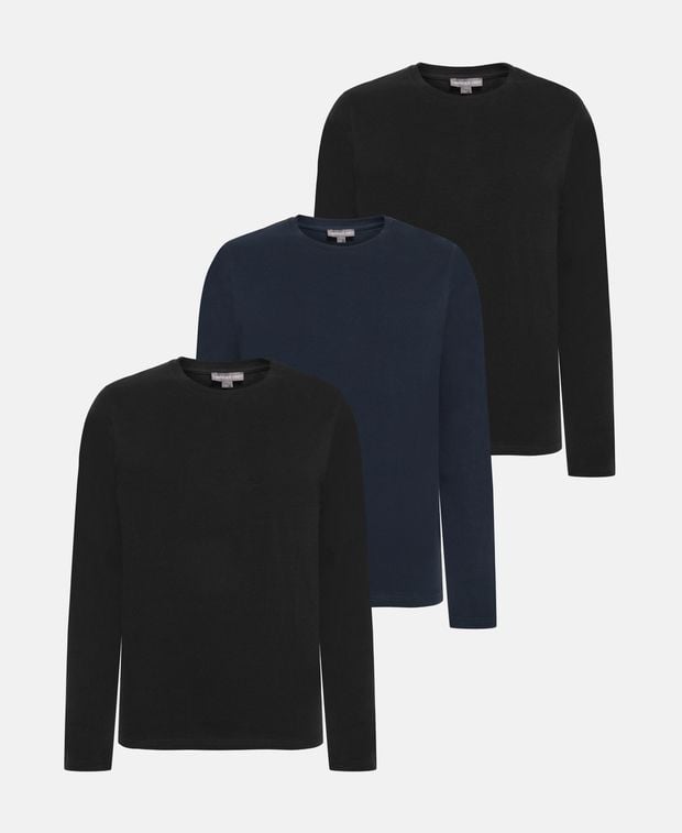Longsleeves, 3er-Pack