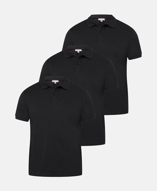 Poloshirt, 3er-Pack