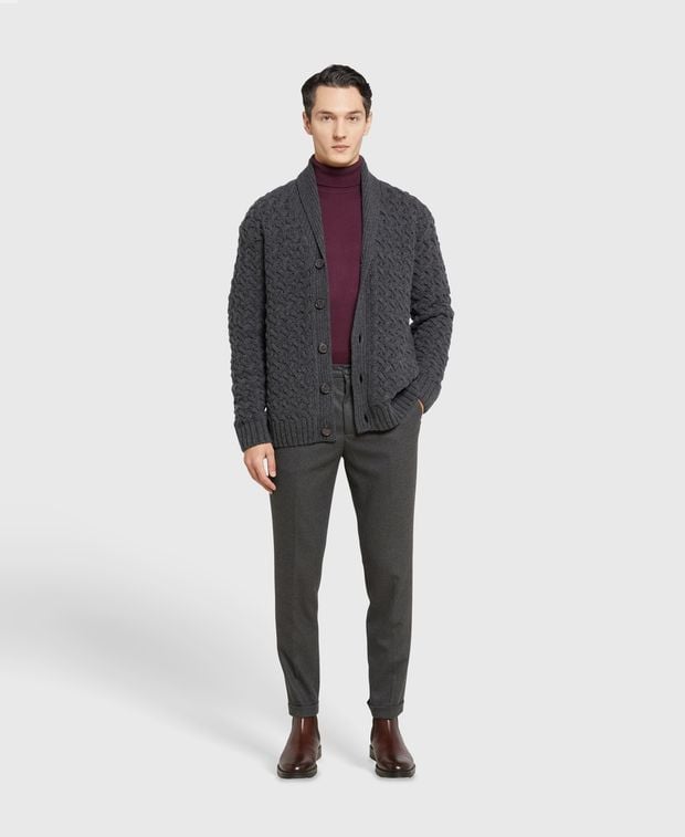 Woll-Strickjacke