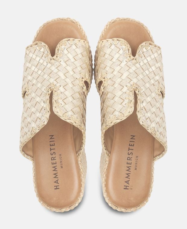Wedged Mules Intrecciato