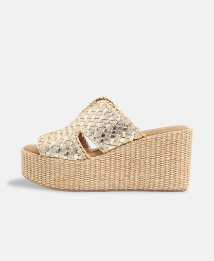 Wedged Mules Intrecciato