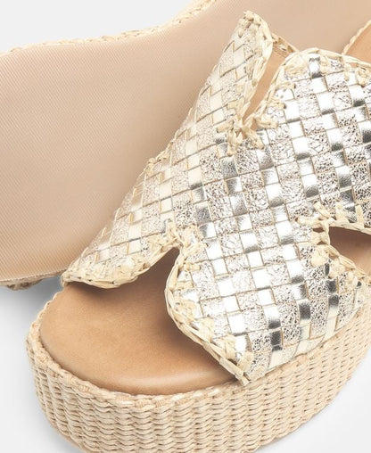 Wedged Mules Intrecciato