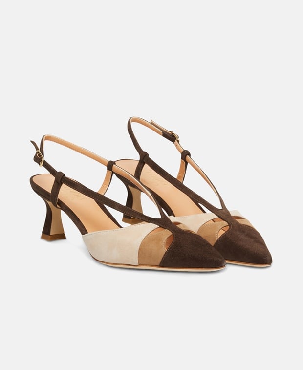 Slingback Pumps Camoscio
