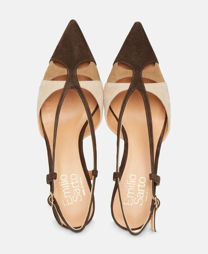Slingback Pumps Camoscio