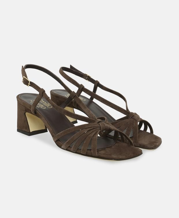 Fesselriemchen Sandalen Camoscio