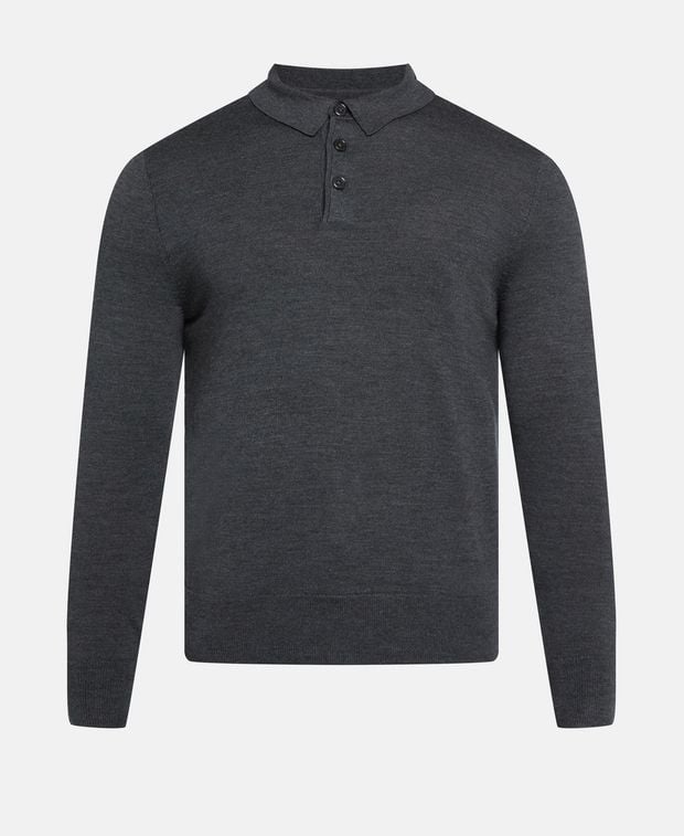 Langarm-Woll-Polo