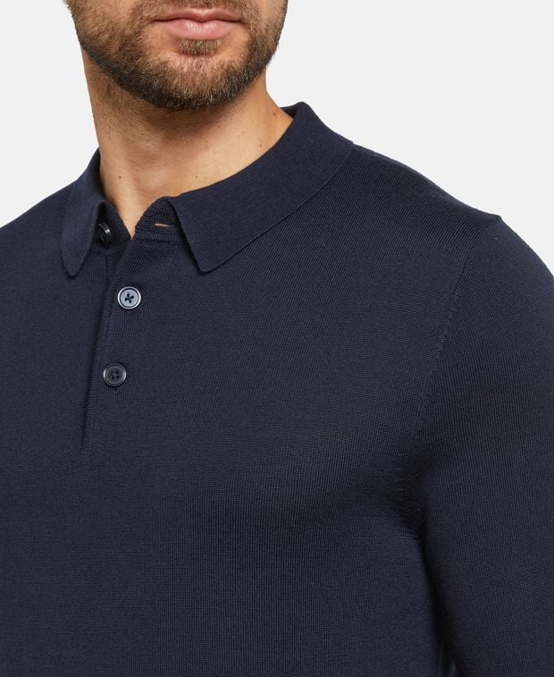 Langarm-Woll-Polo