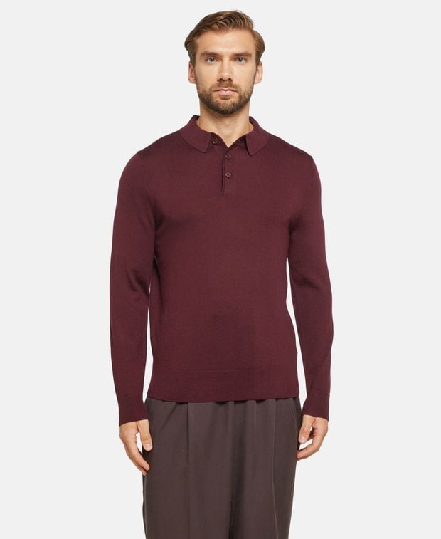 Langarm-Woll-Polo