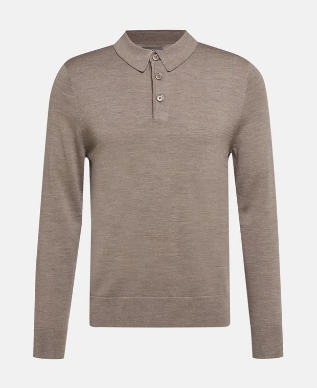 Langarm-Woll-Polo