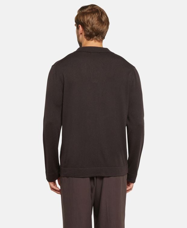 Langarm-Woll-Polo
