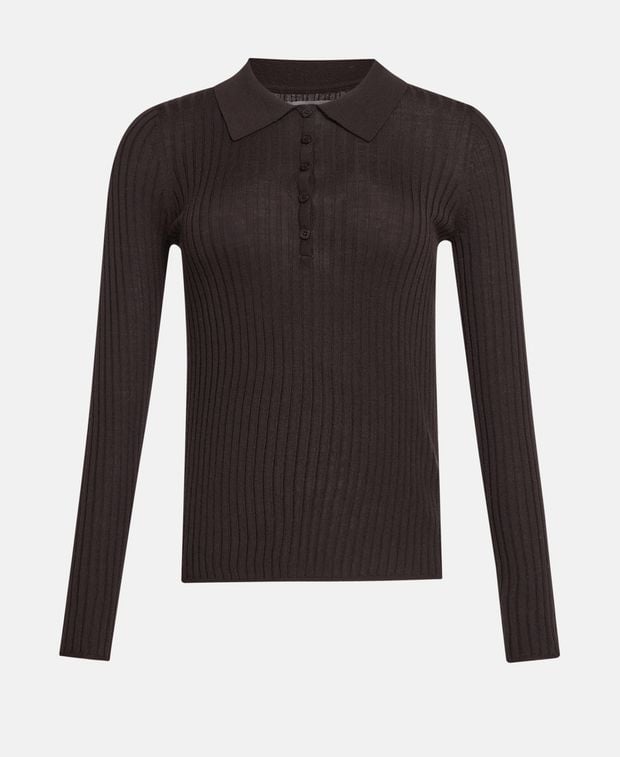 Langarm-Woll-Polo