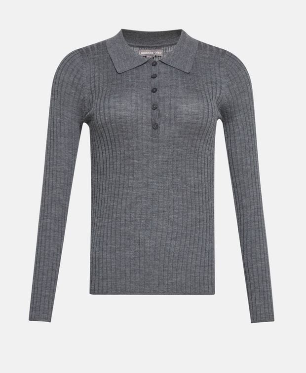 Langarm-Woll-Polo