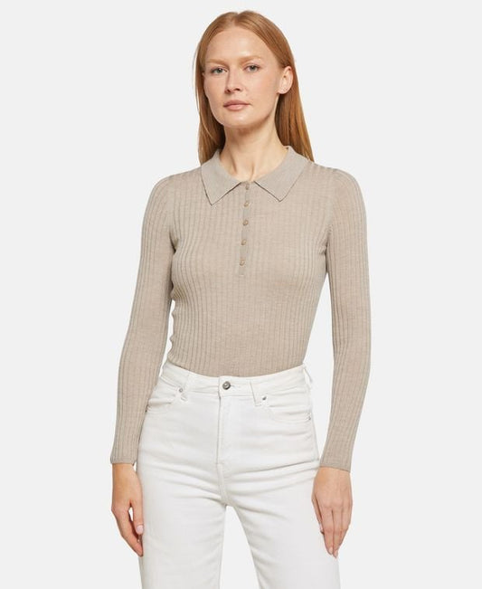 Langarm-Woll-Polo