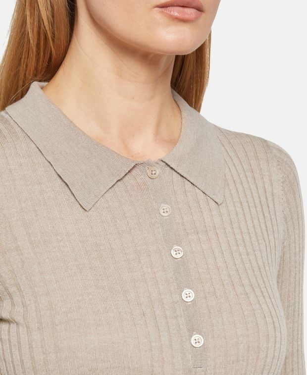 Langarm-Woll-Polo