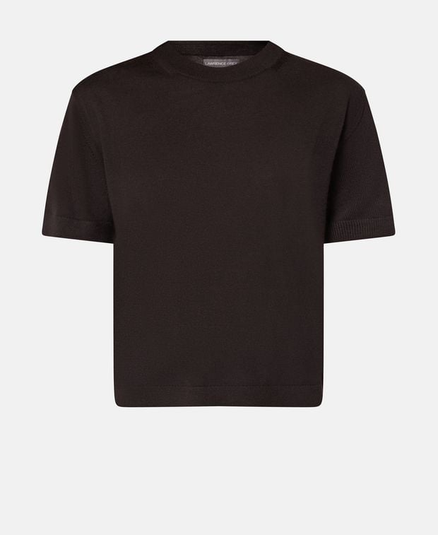 Kurzarm Wollpullover