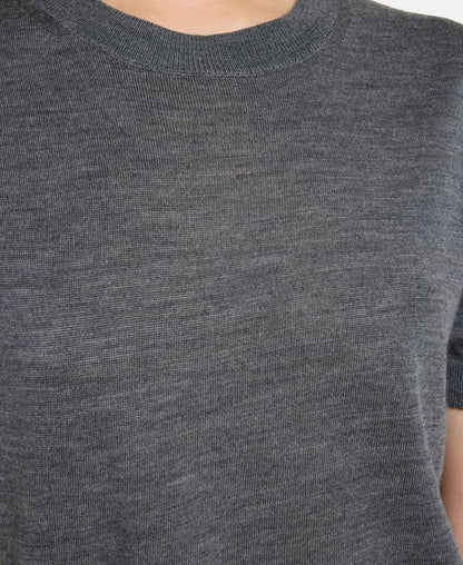 Kurzarm Wollpullover