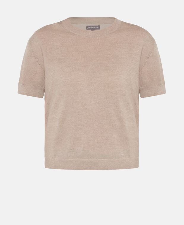 Kurzarm Wollpullover