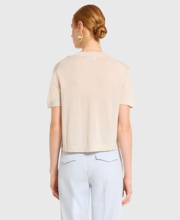 Kurzarm Wollpullover