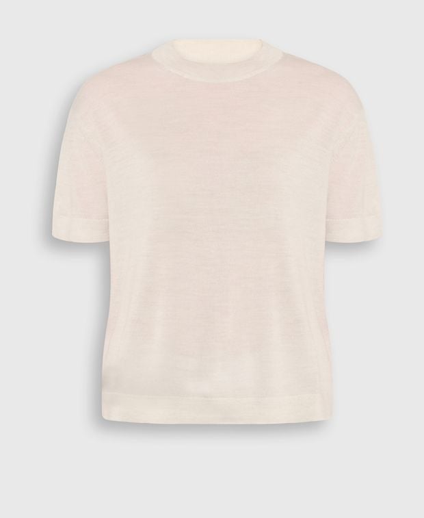 Kurzarm Wollpullover