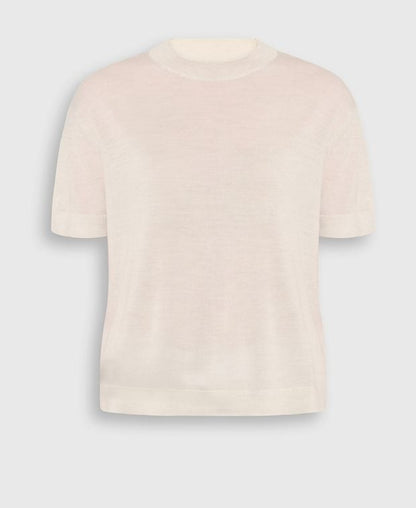 Kurzarm Wollpullover