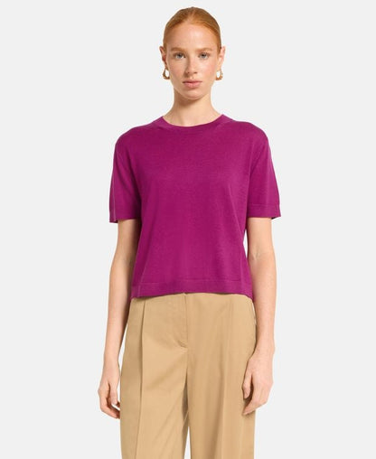 Kurzarm Wollpullover