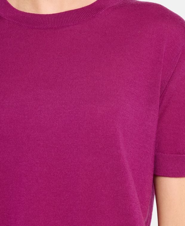 Kurzarm Wollpullover