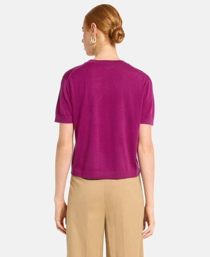 Kurzarm Wollpullover