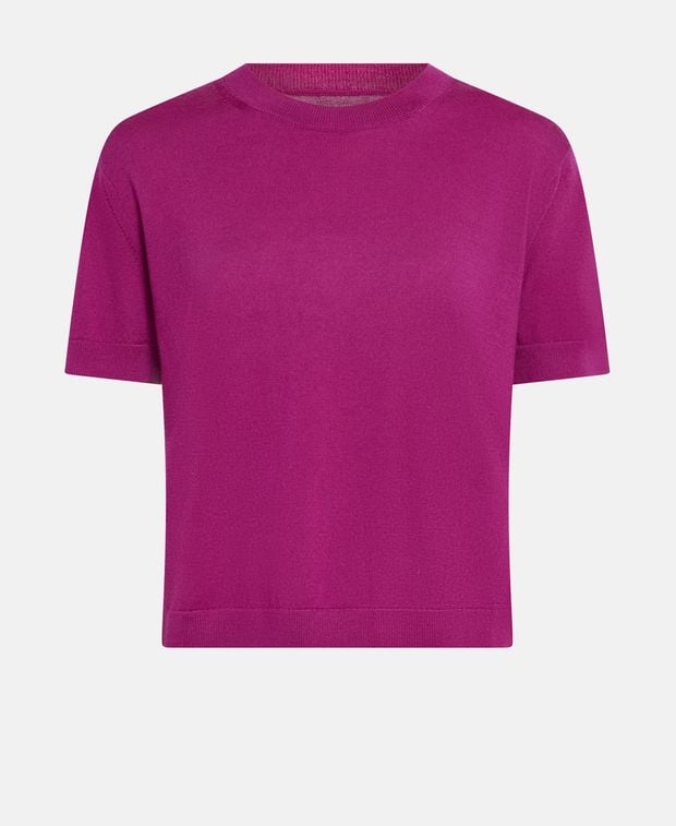 Kurzarm Wollpullover