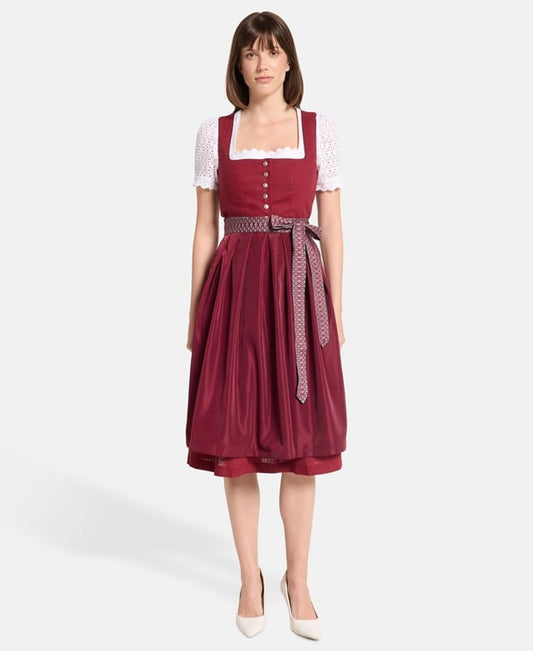 Leinen-Dirndl mit Schürze