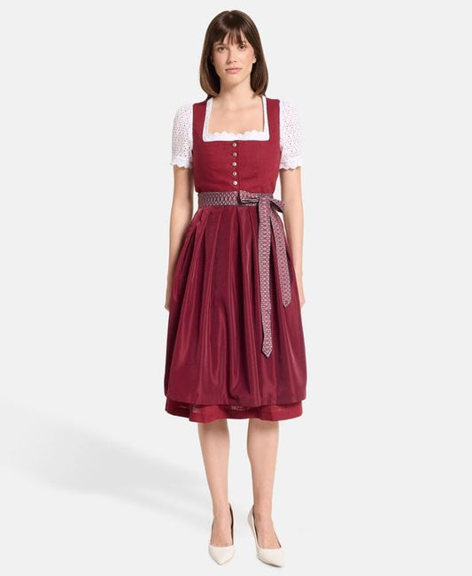 Leinen-Dirndl mit Schürze